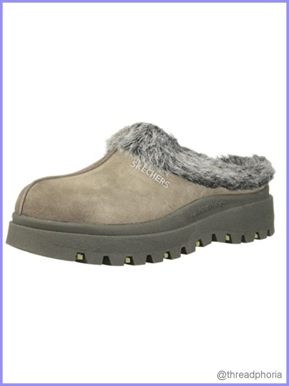 Cozy Faux Fur Lined Suede Clog Slippers with Slip Resistant Sole
